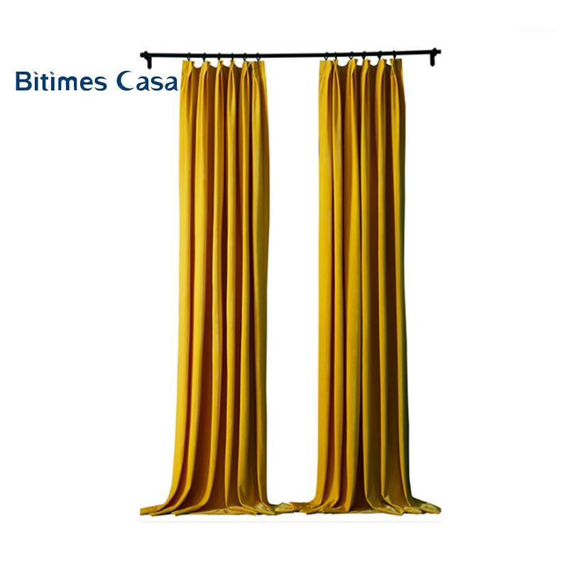 

Heavy Weight Winter Velvet Blackout Windows Curtain Drape For Living Room Bedroom High Shading Solid Color Home Decoration1, F9-61