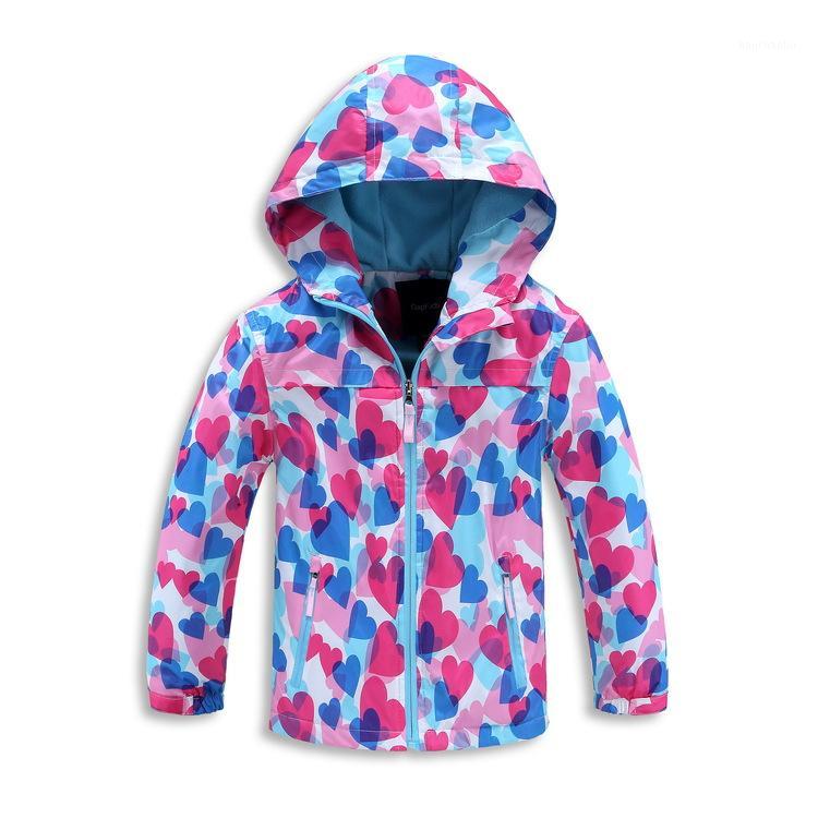 

Girls' children waterproof and warm cashmere children' clothes print girl' windbreaker hiking assault jackets1, One