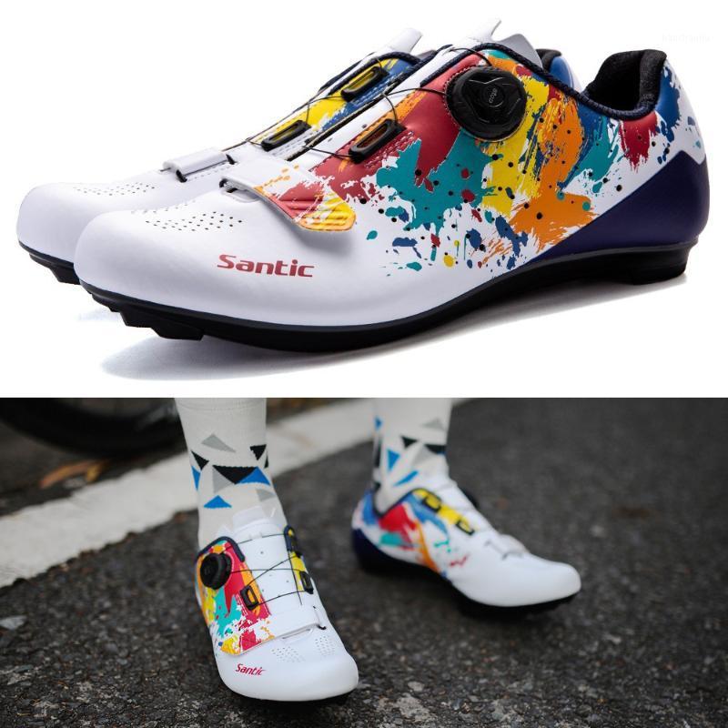 

SANTIC Road Bicycle Shoes Self-Locking Cycling Shoes Rotating Buckle Fixing Nylon sole Men Women Couple Cycling Equipment1, Black