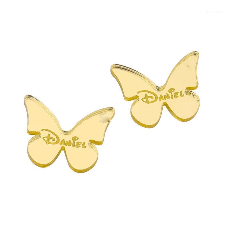 

30 Pcs Personalized Acrylic Butterfly Name Card Sign Chocolate Tag Invitation Card Baby Shower Wedding Party Gift1
