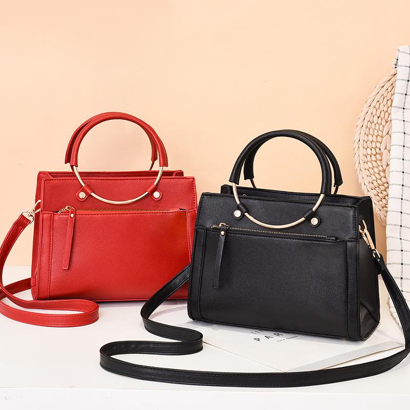 

Women's small square bags fashion women's bag 2021 new textured handbags one-shoulder bag, Black