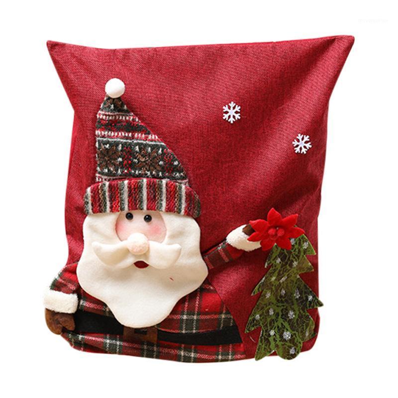 

3D Christmas Chair Cover Home Dining Room Decor Party Reindeer Santa Snowman HFing1