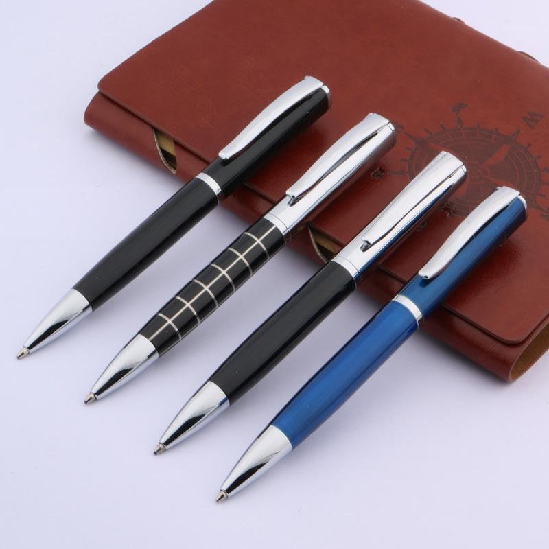 

Luxury quality blue Metal 051 Silver piece Ballpoint Pen STUDENT INK PEN 0.7MM Writing Stationery Office School Supplies1, A2