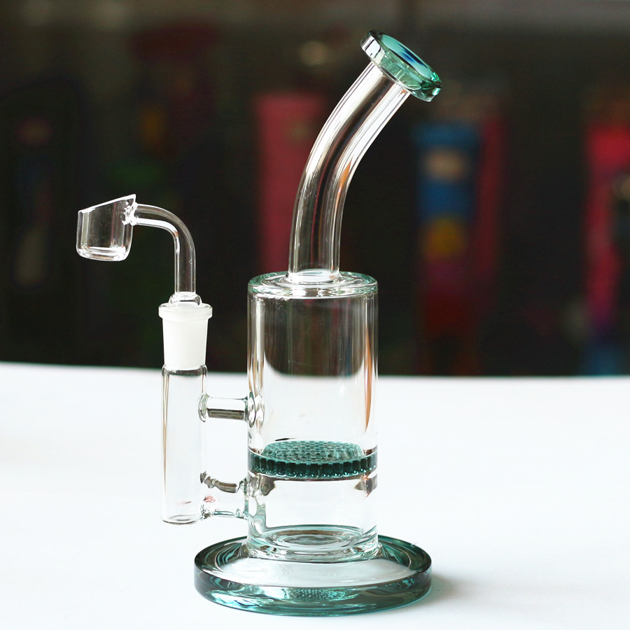 

hookahs 8 inches glass bong Rig water Pipes bongs honeycomb filter heady Oil Rigs
