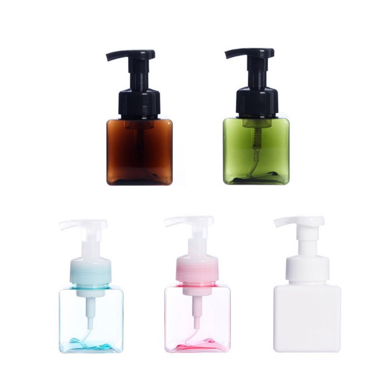 

250ML Plastic Soap Dispenser Bottle Square Shape Foaming Pump Bottles Soap Mousses Liquid Dispenser Foam Bottles Packing Bottles 193 G2