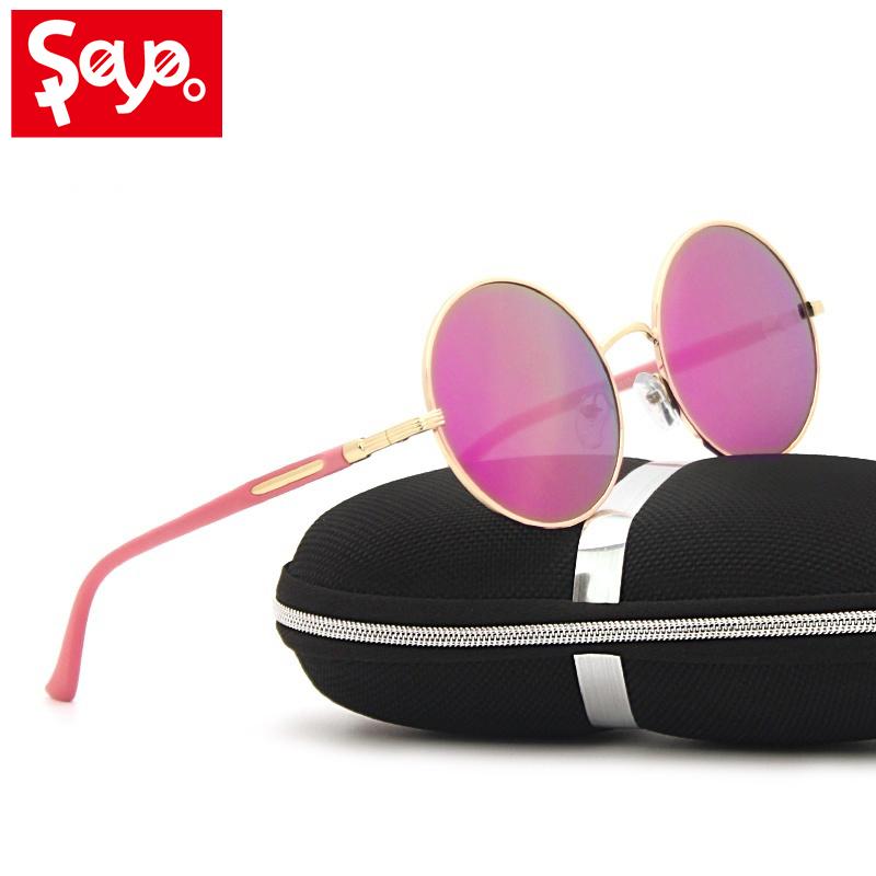 

SAYLAYO Vintage Steampunk Sunglasses Round Retro Metal Steam Punk For Women Men Coating Sun Glasses Feminino