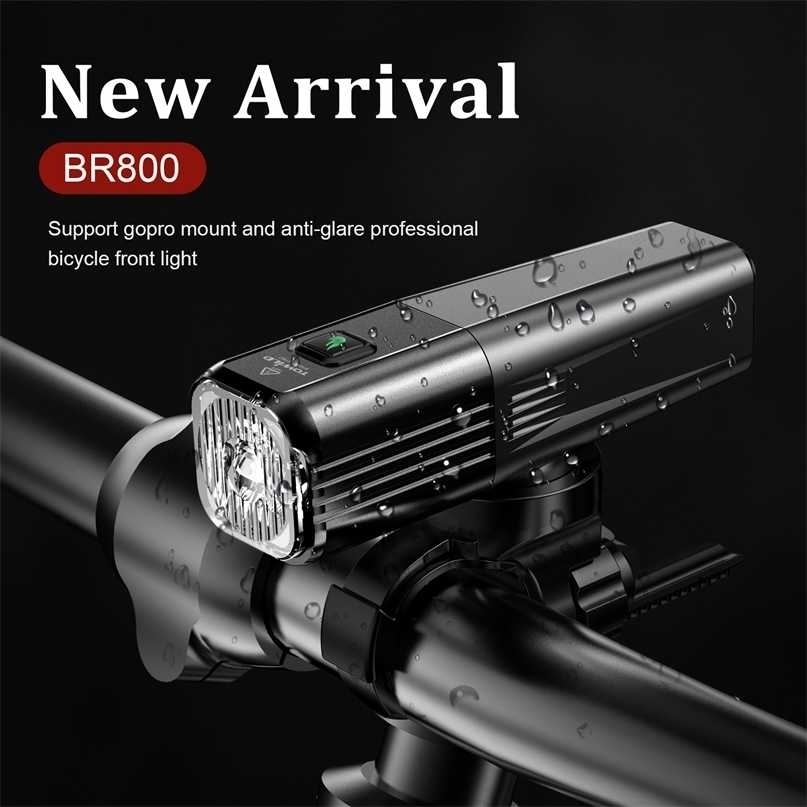 

TOWILD BR800 800 lumens bicycle headlight flashlight USB charging headlight mountain bike riding equipment 220112