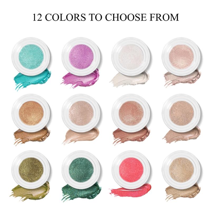 

Metallic Glitter Eye Shadow Pallete Long-Lasting Waterproof Soft Shimmer Eye Makeup Cosmetic