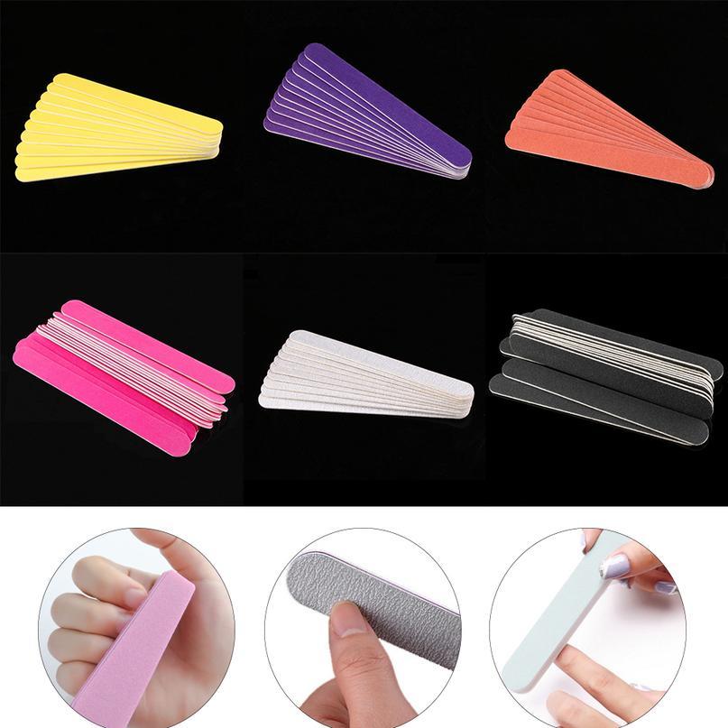 

10 Pcs Wooden Nail File 100/180 Grey Sandpaper Buffer Block Professional Nail Files Pedicure Manicure Polishi qylqgL