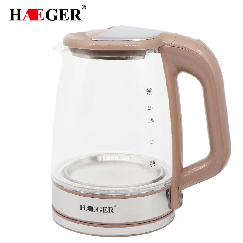 

2.2L Glass Electric Kettle Auto-Power Off Water Boiler Glass Blue Light Heating Kettles Stainless Steel Anti-hot Electric Kettl