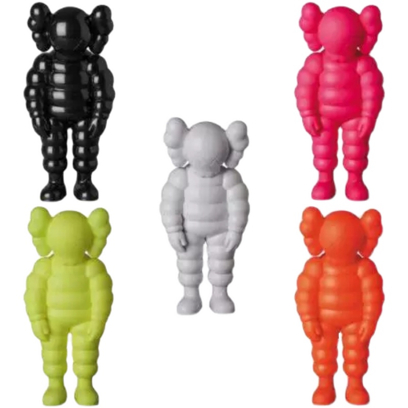 KAWS OriginaFake Action Figures 28cm WHAT PARTY Five colors of Michelin enamel doll Toy GARAGE KIT with Design box High end gift-image-677062493