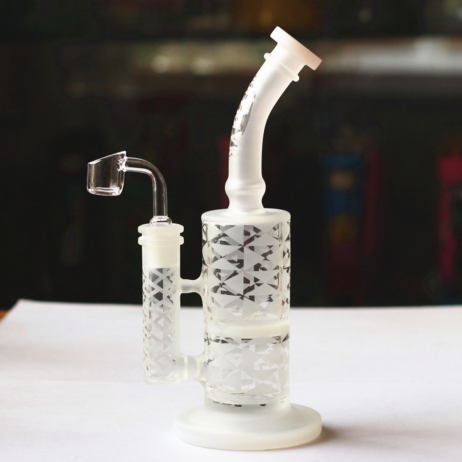 

Sand blasting process rasta recycler glass water pipe bong 8.5 inch heady glass dab rig mini oil rig with big smoking pipe