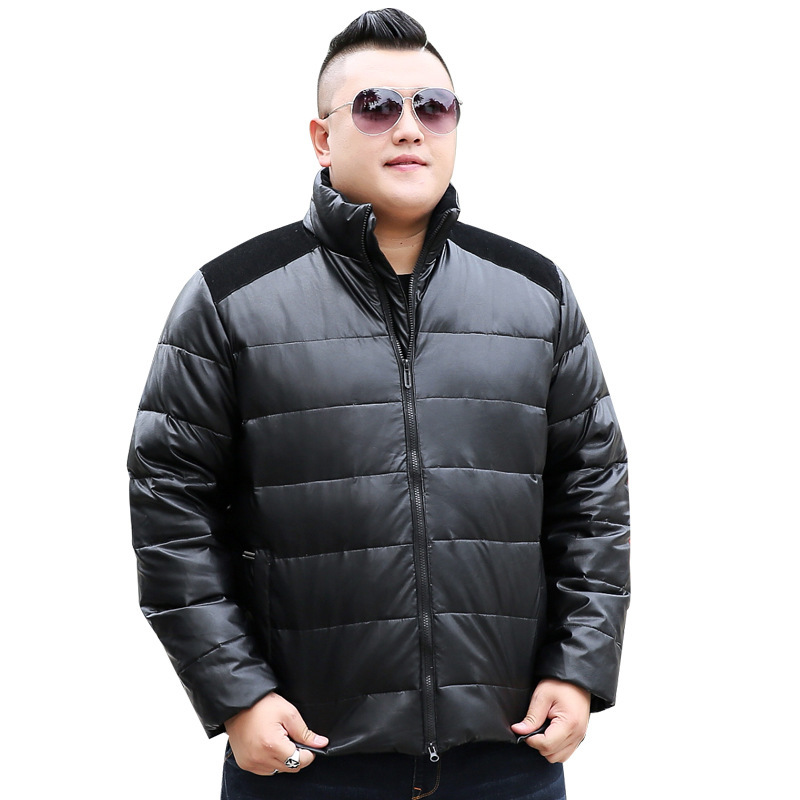 

Winter Black Sequins Big -9xl 10xl Male Coat Short Turtleneck Jacket Orry