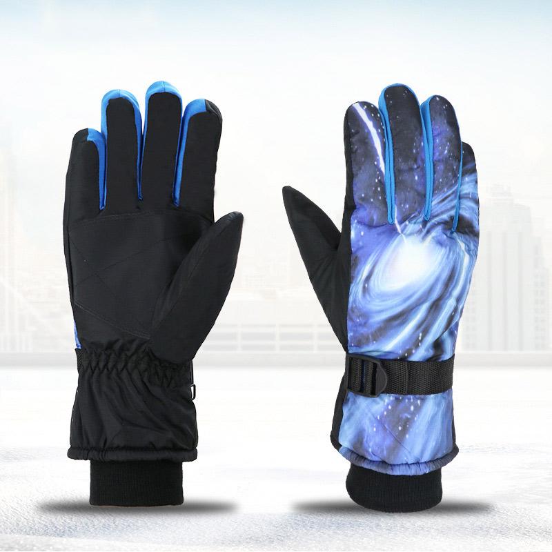 

Cold-Proof Ski Gloves Waterproof Winter Glove Cycling Fluff Warm Glove Ski Gloves For Bike Bicycle Scooter Motorcycle Warm, Black