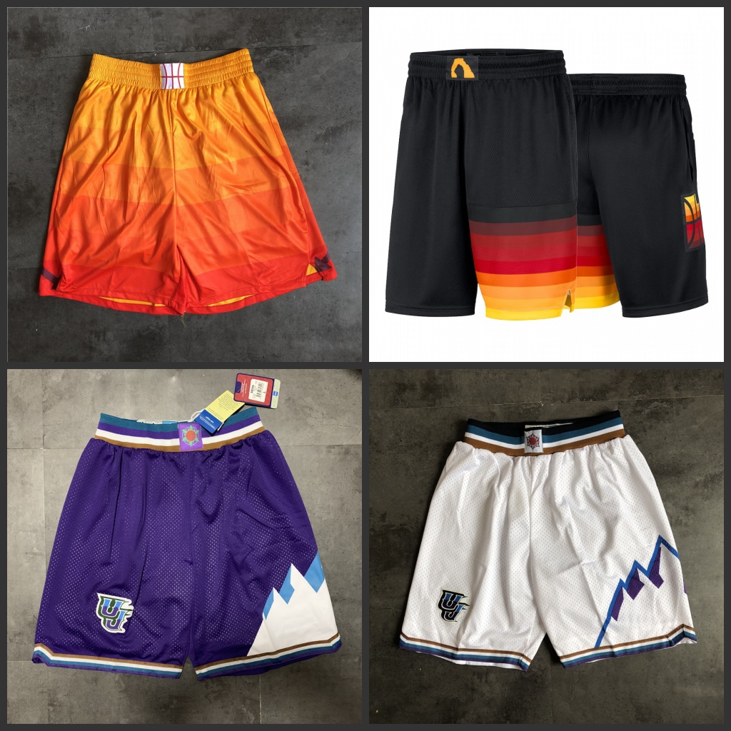 

Men's Utah Jazz''City''Edition 2022 White 75th Anniversary Black Swingman Shorts