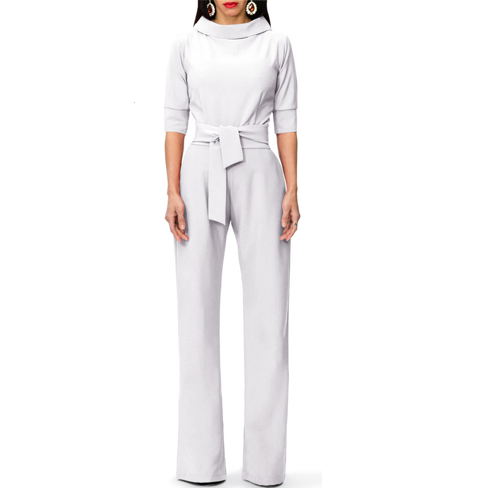 

2021 New Half-sleeve Women' Lady in the Elegant Office for Women Lace Up Fashionable Leg Drop Pants Yt50211 Overalls DE4Y, Red
