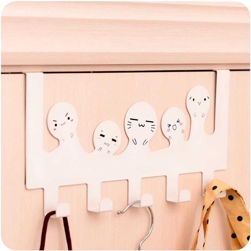 

Hook Stainless Steel Cartoon Door Hooked On Hanger Hat Creative Organizer Bathroom Kitchen Living Room Accessories