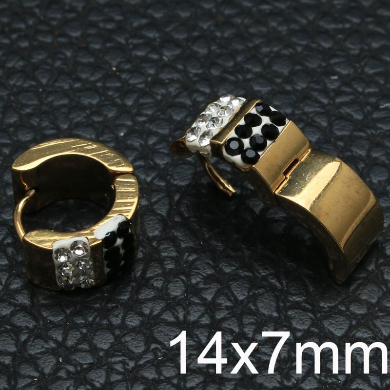 

Hoop & Huggie Fashion Stainless Steel Jewelry Multi Color Earrings For Woman Girl Party Gift EASKAVEP