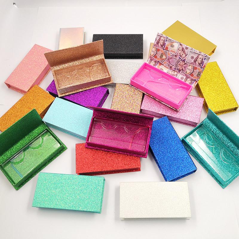 

Wholesale Mink Lashes Box 10/20 Pieces Mix Top Quality Rectangle Makeup Packaging With Trays Support Private Label 2020 Hot Sell