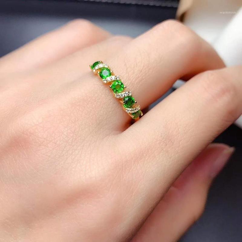 

Free shipping Natural And Real Diopside ring 925 sterling silver Fine jewelry For men or women1