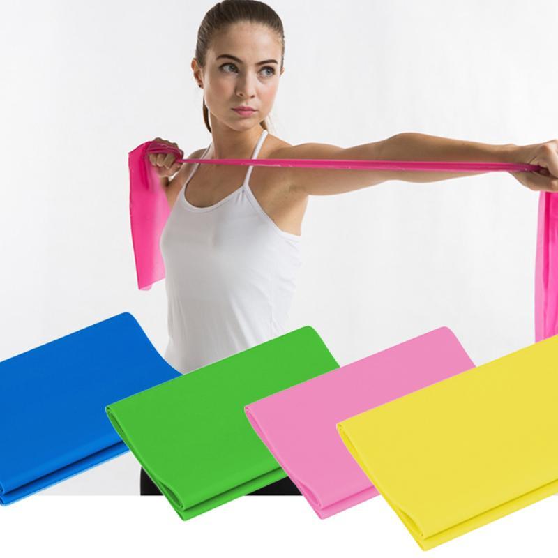 

120cm Yoga Practise Straps Body Fitness Tension Exercise Sport Stretching Ribbon Belt Pull Strap Yoga Resistance Bands, Red