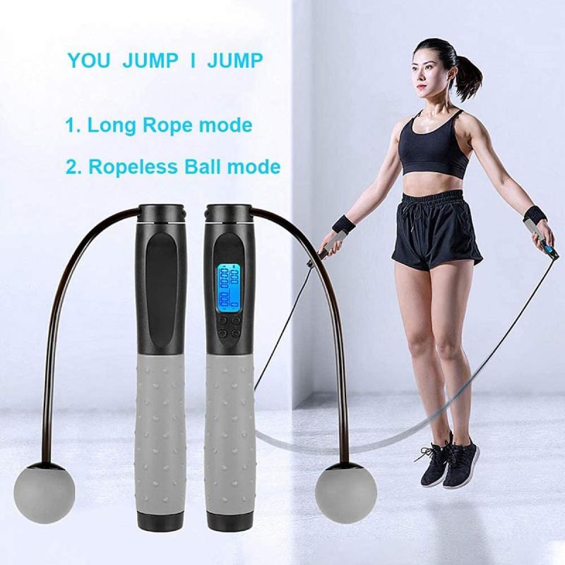 

Jump Ropes for Fitness Smart Digital Weighted Jumping Rope Speed Crossfit with Calorie Counter Cordless Ropeless Skipping Rope