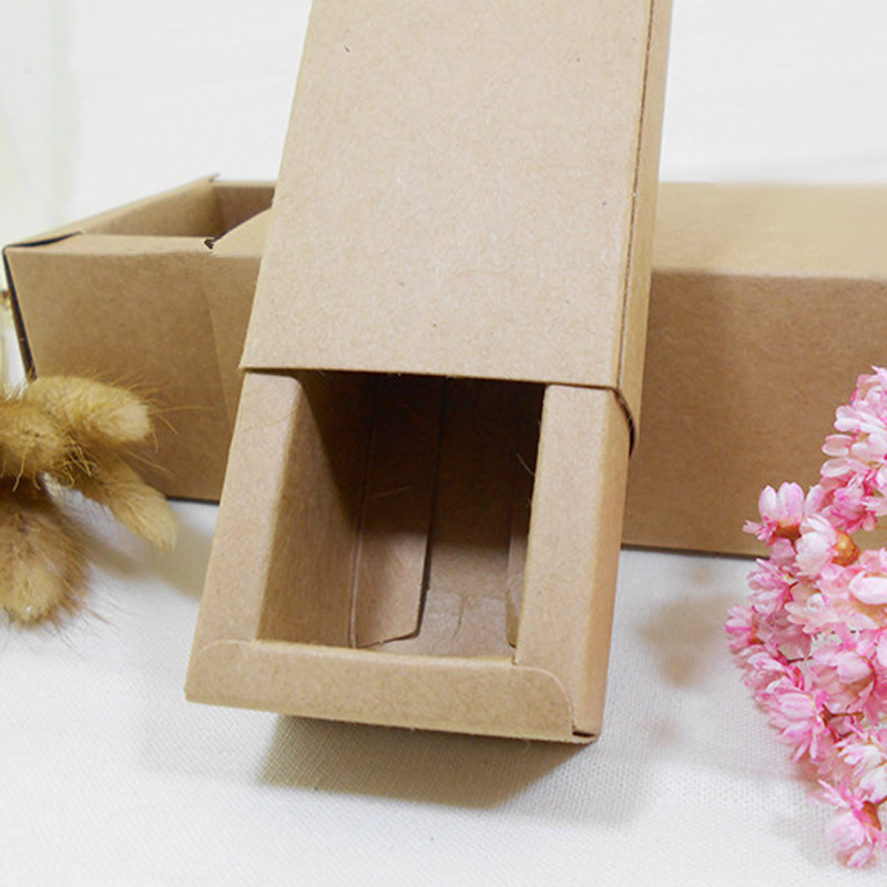

Blank White Kraft Paper Drawer Boxes for Cosmetics Essential Oil Dropper Bottle Jewelry Gift Packaging Box 20pcs- 10 30 50 100ml