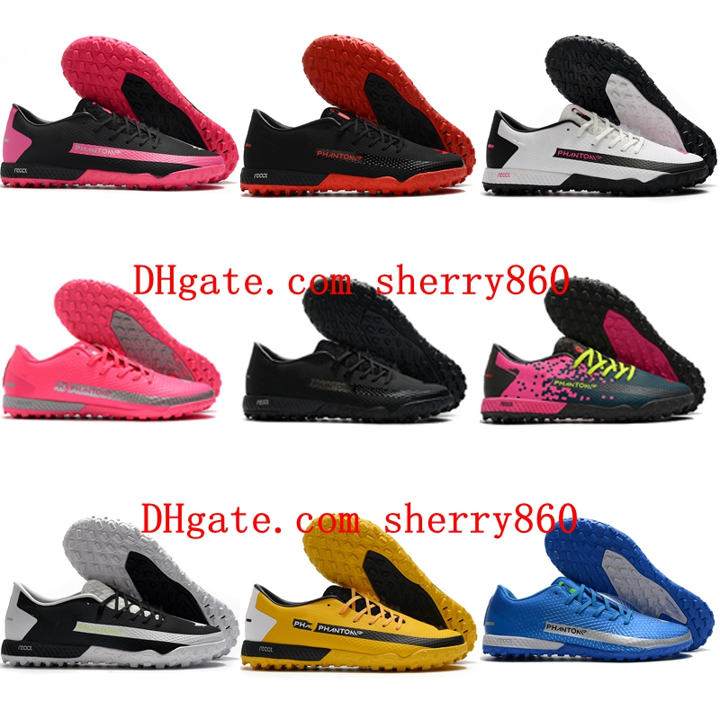 

2021 soccer shoes original cleats React Phantom GT Pro TF low top Turf boots for men authentic football, As picture 3
