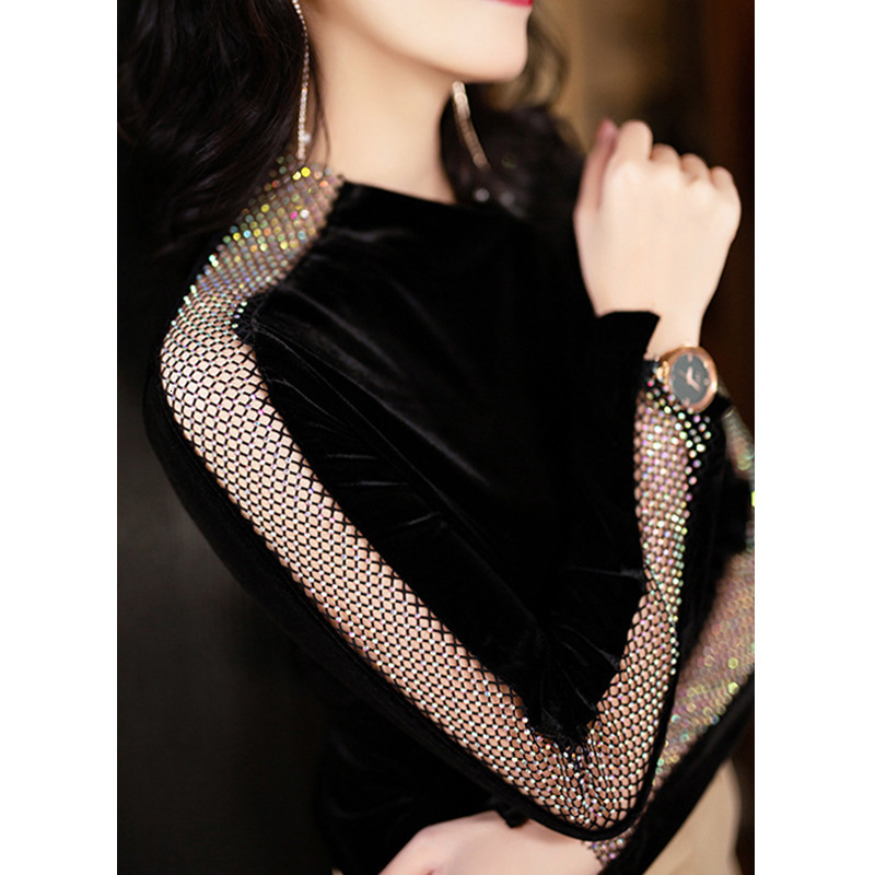 

Black Striped Sailing Bolt Sexy Top Autumn Luxury Designer Woman Tops Clothes Kpop Ghi3