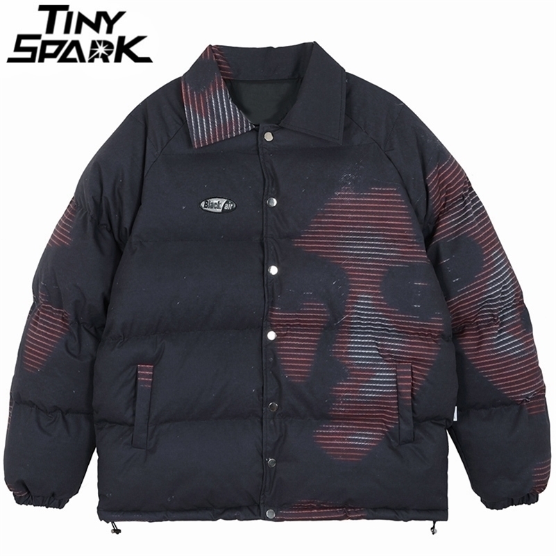

Men Hip Hop Jacket Parka Girl Print Streetwear Windbreaker Harajuku Winter Padded Jacket Cotton Coat Puffer Warm Outwear 201116, A21l210