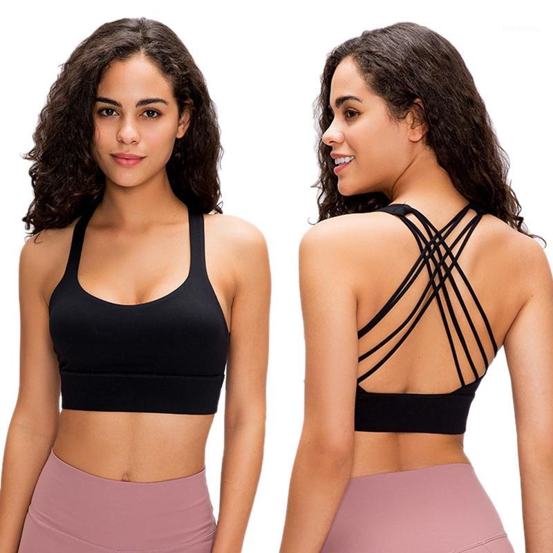 

No Steel Ring Sling Beauty Back Sports Bra Yoga Underwear Fitness Sports Underwear Black1, Black