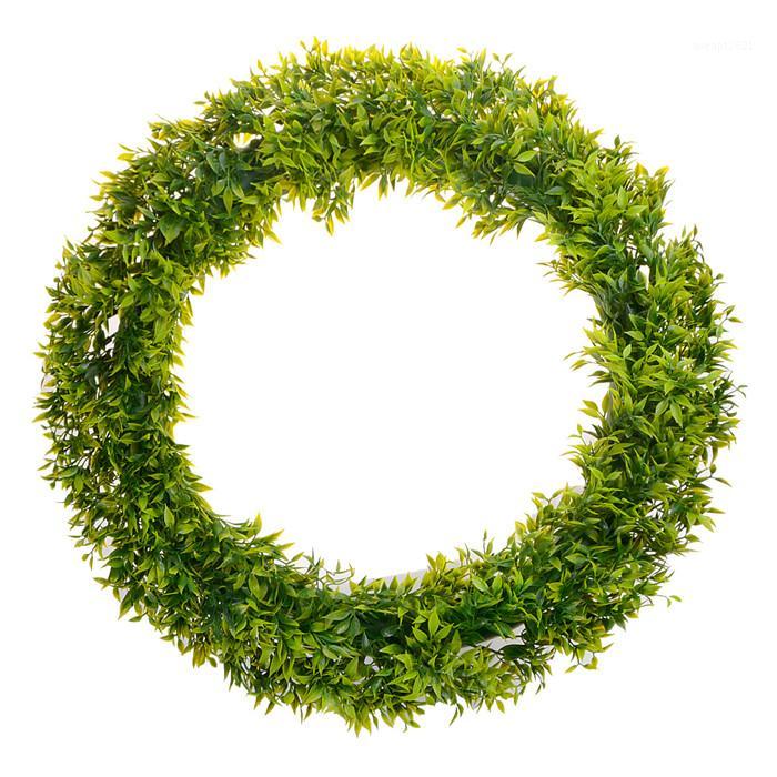 

2020 Plastic Plant Flower Door Garland Wreath 45cm Wall Hanging Window Decoration Christmas Wreath Wedding Garden Decorations1, Garden wreath