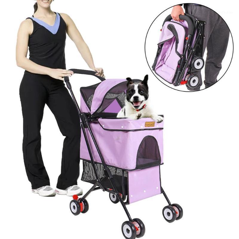 

2020 NEW Pet Strollers 3 Wheel Pet Stroller No-zip Jogger Foldable Buggy For Dogs1