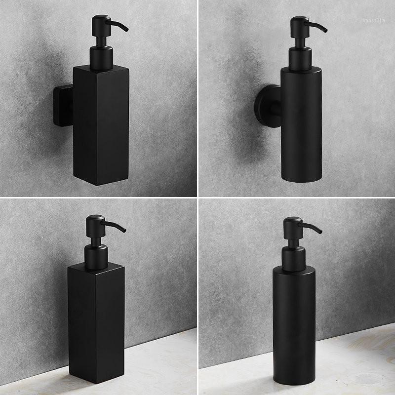 

Kitchen Sink Soap Container 304 Stainless Steel Black Bathroom Shampoo Holder Bathroom Lotion Pump Bottle Multifunction Sink1