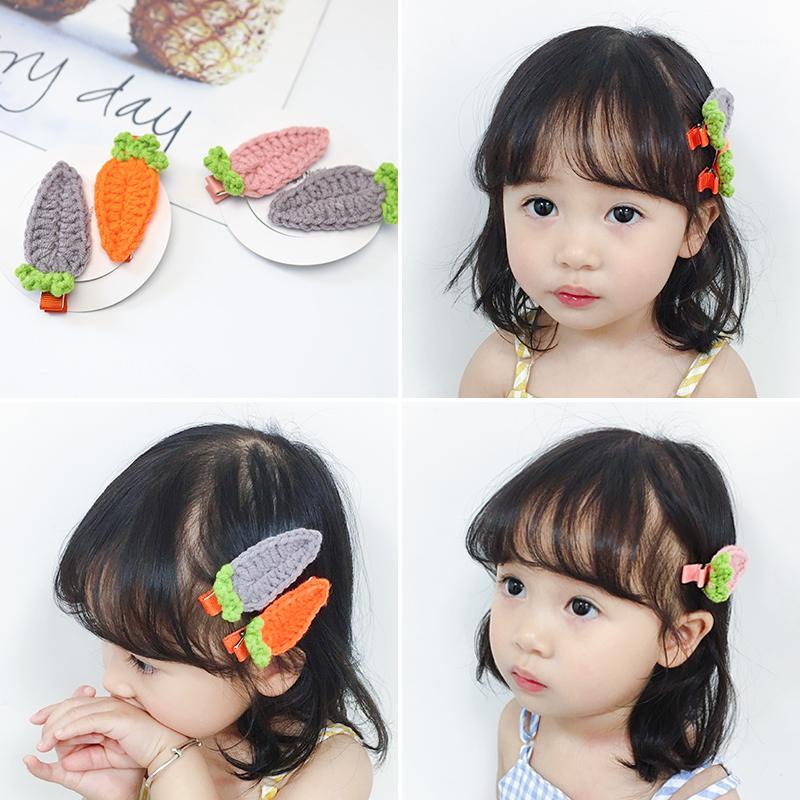 

Boutique ins 15pcs Fashion Cute Crochet Carrot Hairpins Solid Knitting Cartoon Hair Clips Princess Headwear Hair Accessories1, Gray