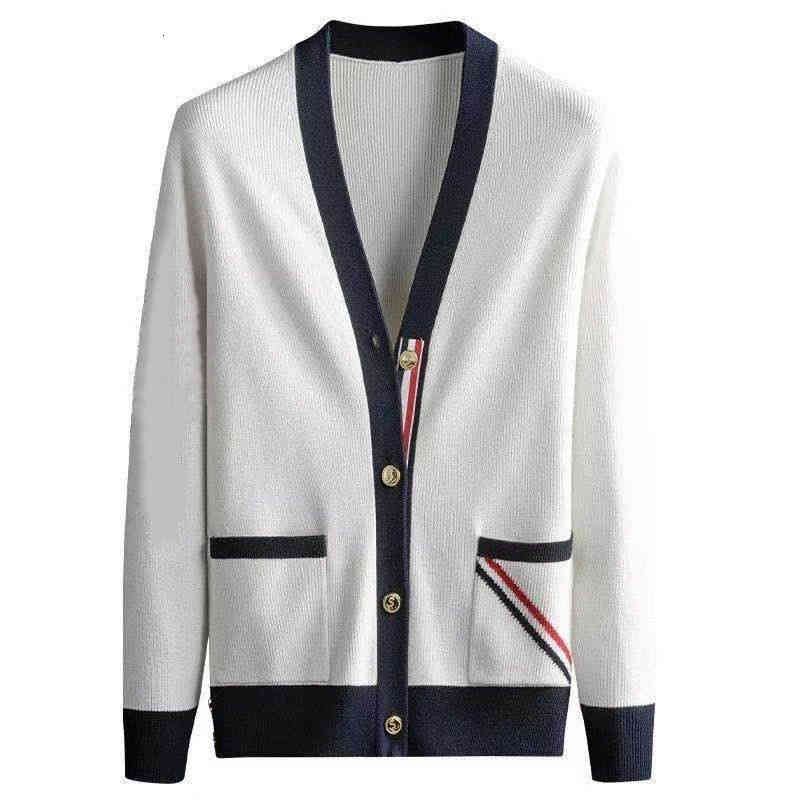 

Men's Sweaters men's clothing designer spring and autumn winter sweater V-neck casual hooded knitted cardigan jacket fashion embroidery two-color 1JY8