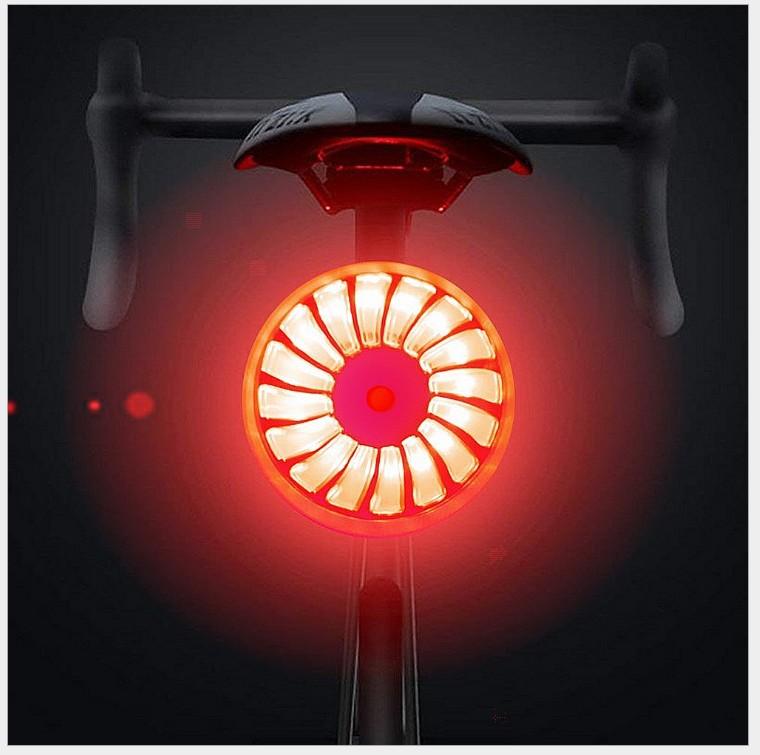 

Bicycle Smart Sensor Brake Light USB Tail Light Warning Bicycle Tail Safety Warning