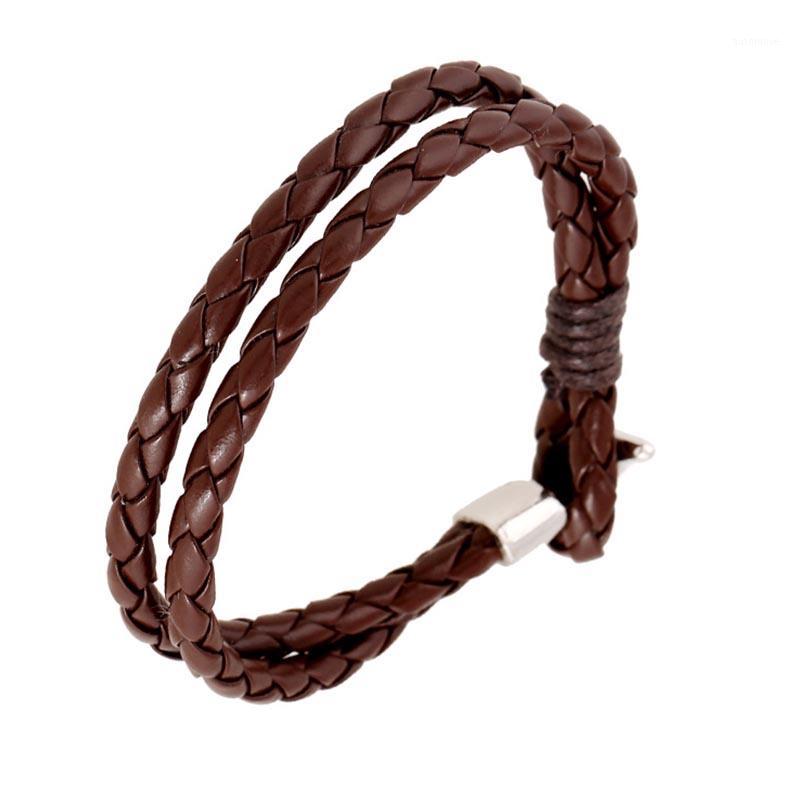

Classic Braided Woven Leather Bracelets Women Men Easy-hook Handmade Bangles Casual Vintage Pu Wristband Accessories DIY Jewelry1