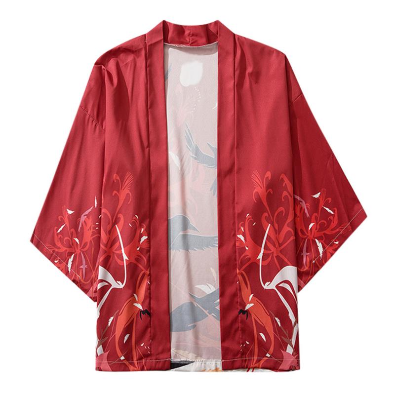 

2020 Men's Shirt Fahion Summer Japanese Five Point Sleeves Kimono Mens And Womens Cloak Jacke Formal Men Shirts Top Blouse#LR4, As show