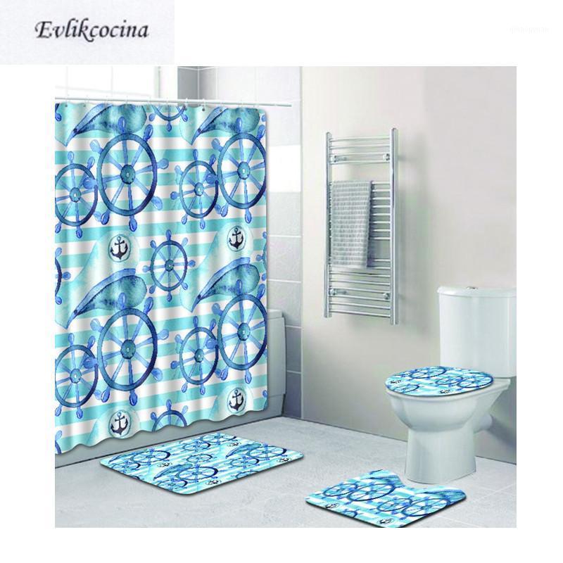 

Free Shipping 4pcs Steering wheel Banyo Bathroom Carpet Toilet Bath Mats Set Non Slip Pad Tapis Salle De Bain Alfombra Bano1