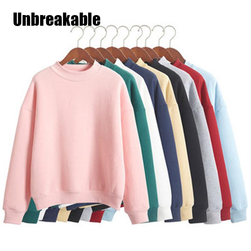 

Wholesale -XXL Cute Women Hoodies Pullover 9 color 2020 Autumn Coat Winter Loose Fleece Thick Knit Sweatshirt Female, Green