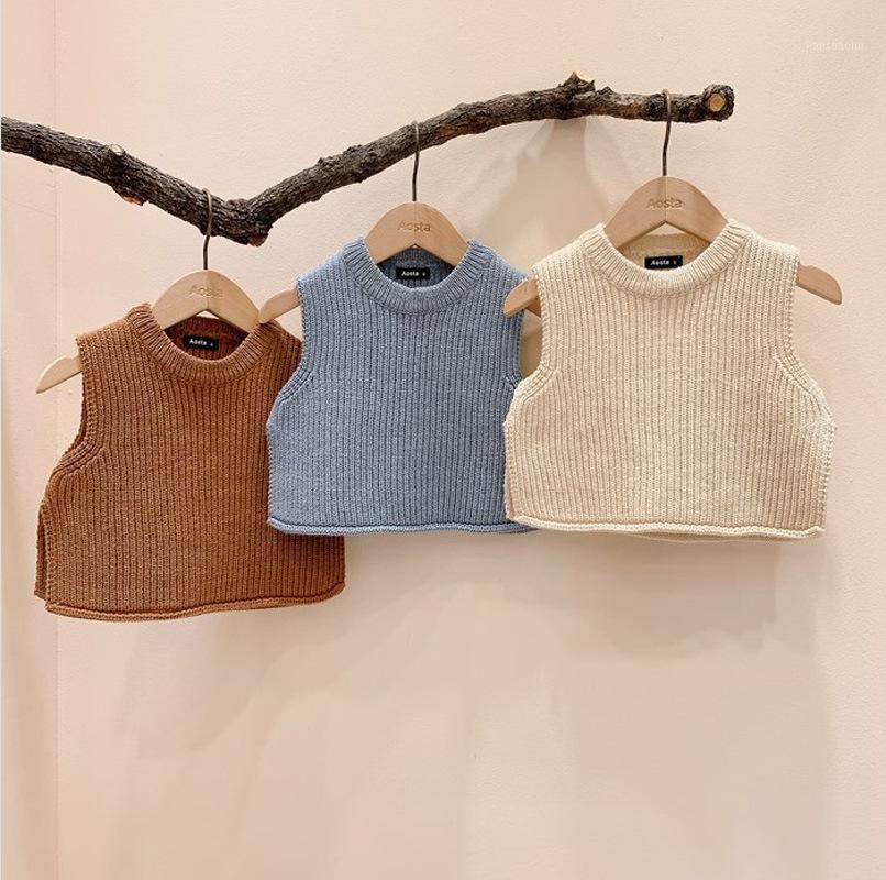 

Baby Cute Overalls Waistcoat Baby Girls Boys Wool vest Clothes Infantil Girl Boy Sleeveless Romper Waistcoat 0-24months1, White pants