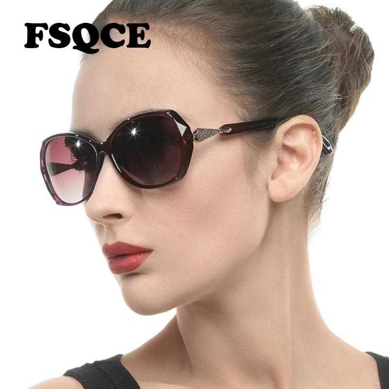 

FSQCE Fashion Oversized Women Sunglasses Vintage White Large Oval Female Sunglasses Big Brown Ladies UV400