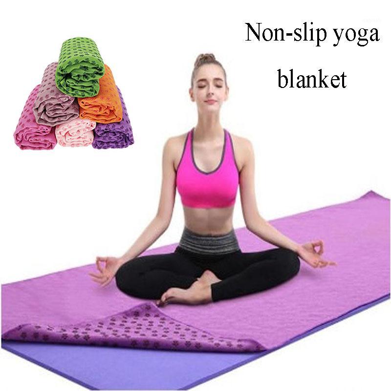 

Non-slip Yoga Blanket Sport Natural Rubber Esterillal Plum Shape Anti Skid Microfiber Pilates Blankets Fitness Yoga Towel Mat1, Purple