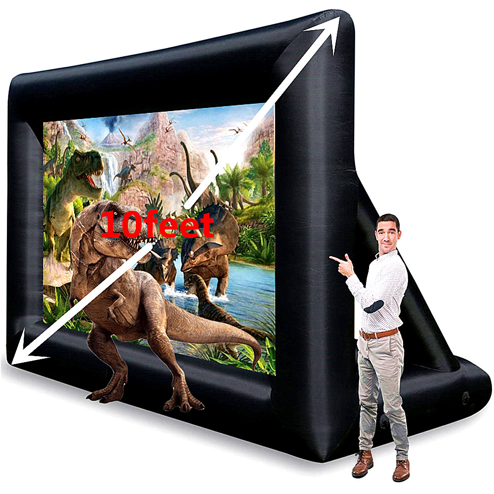 10FT 14FT Inflatable Outdoor Projector Movie Screen Portable Great for Outdoor and Indoor Party Backyard Pool Watch Movies-image-757308625