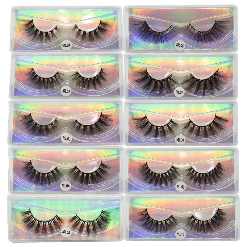 

Faux Mink Lashes Wholesale 10/50/100 Pairs Make Up Eyelash Extension Tools For Beauty Natural Eyelashes Bulk Mink Lashes Packs