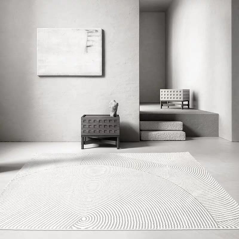 

Big size modern style geometric carpet , Nordic home decoration floor mat, decoration villa rug in gray color, As picture