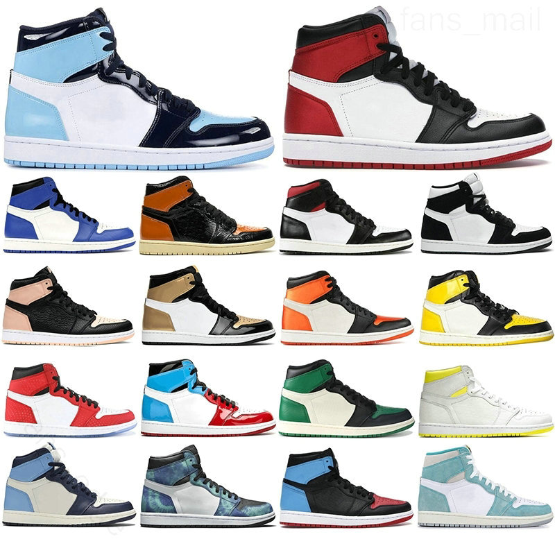 

Wholesale Mens basketball shoes 1s high og jumpman 1 Obsidian Royal Toe Light Smoke Grey UNC Tie Dye Satin Snake Chicago men women sneakers, 21