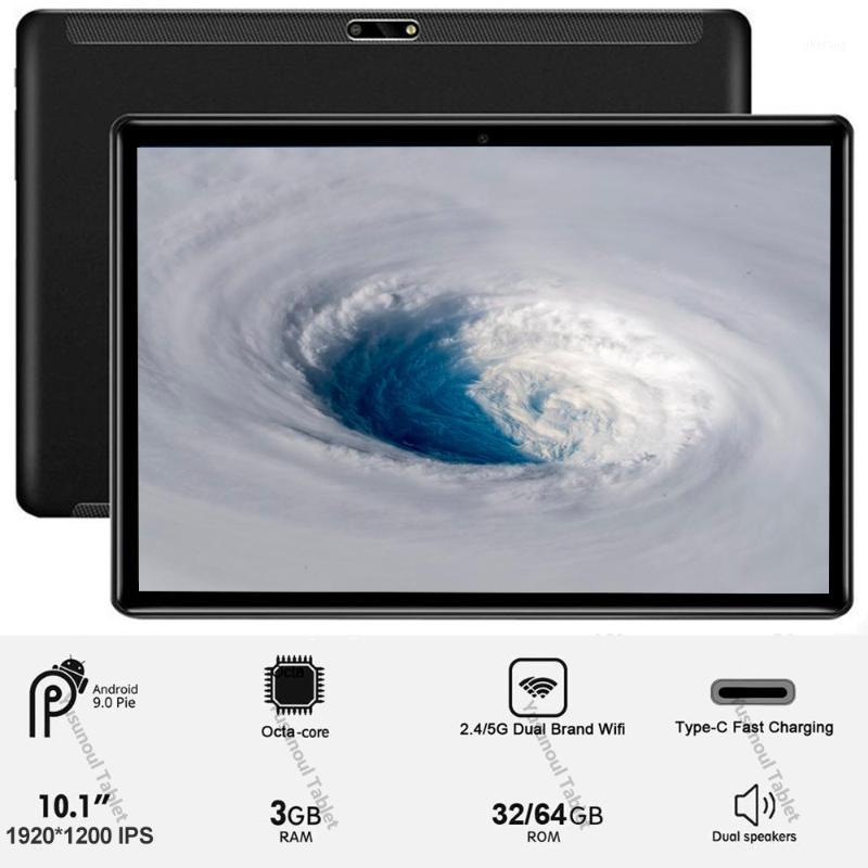 

10 inch 4G LTE Android 9.0 Tablet PC 1920*1200 HD Resolution Dual Sim Dual cameras Octa Core 3GB RAM 64GB ROM IPS 5G WiFi +Gifts1, Black