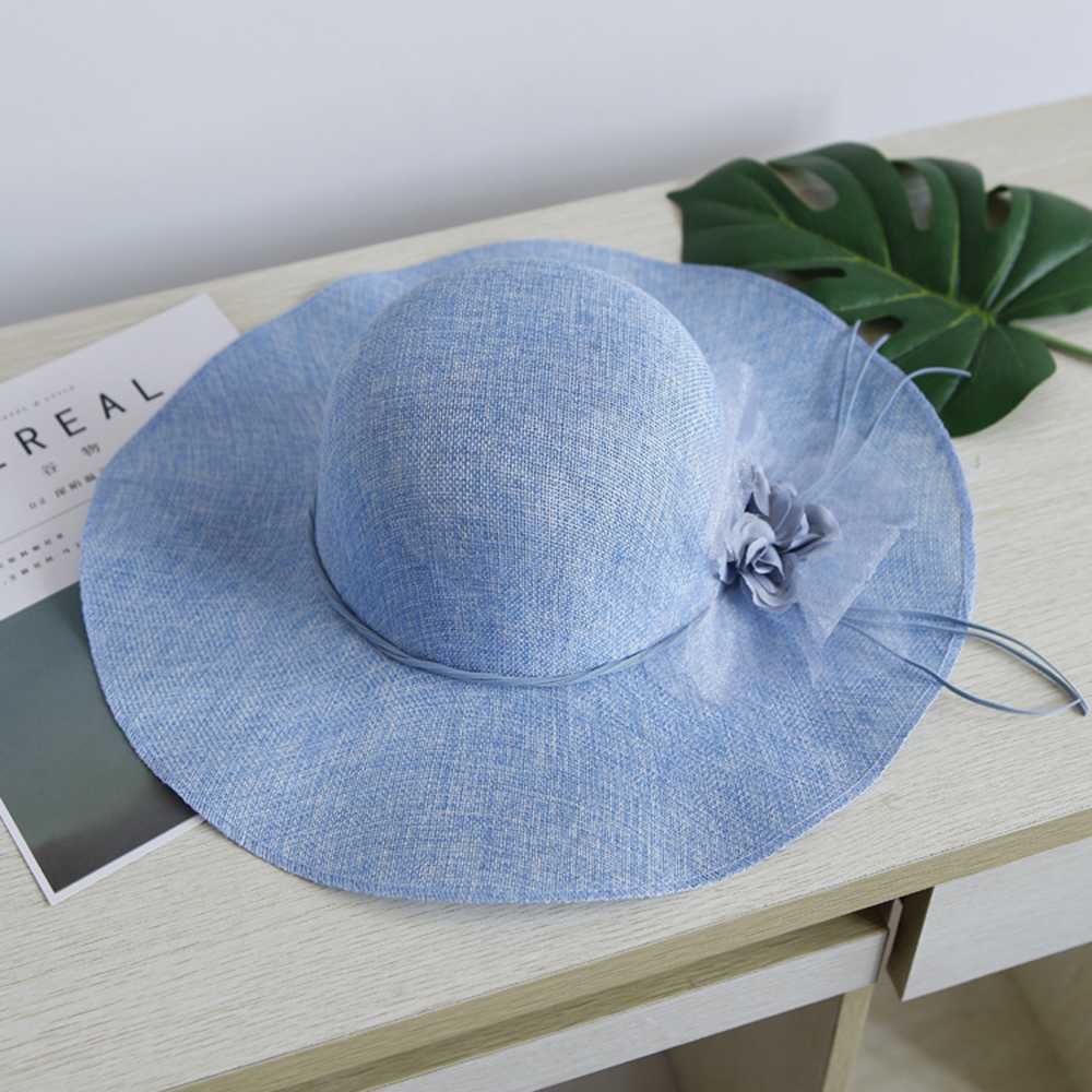 

New Floral Summer Straw Hat Women Beach Sun Hats Wide Brim Floppy Cap Fashion Quick Dry UV Protection Outdoor Ladies Caps Casual, As picture